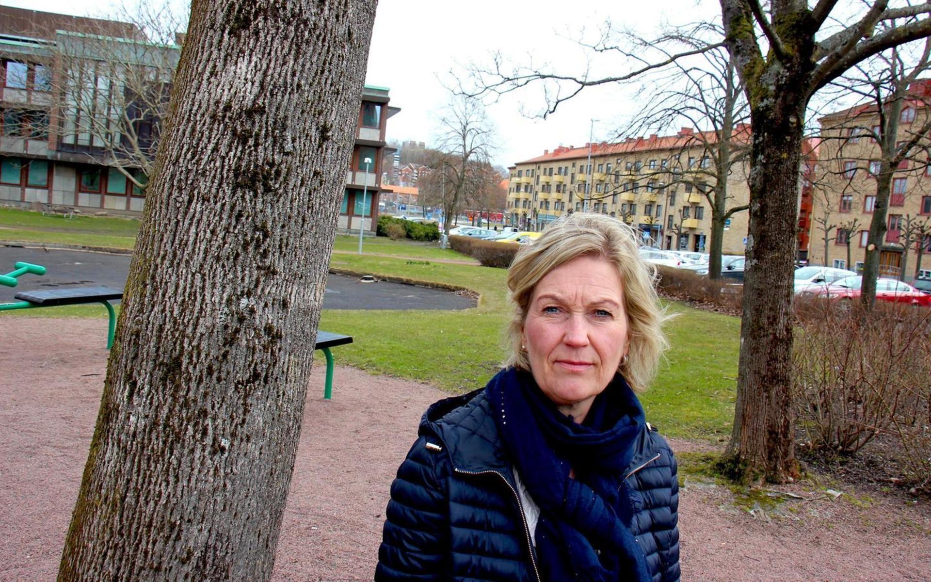Christel Bergkvist är verksamhetschef för kvinnojouren Frideborg i Mölndal, som bland annat har ett skyddat boende för våldsutsatta kvinnor. 
