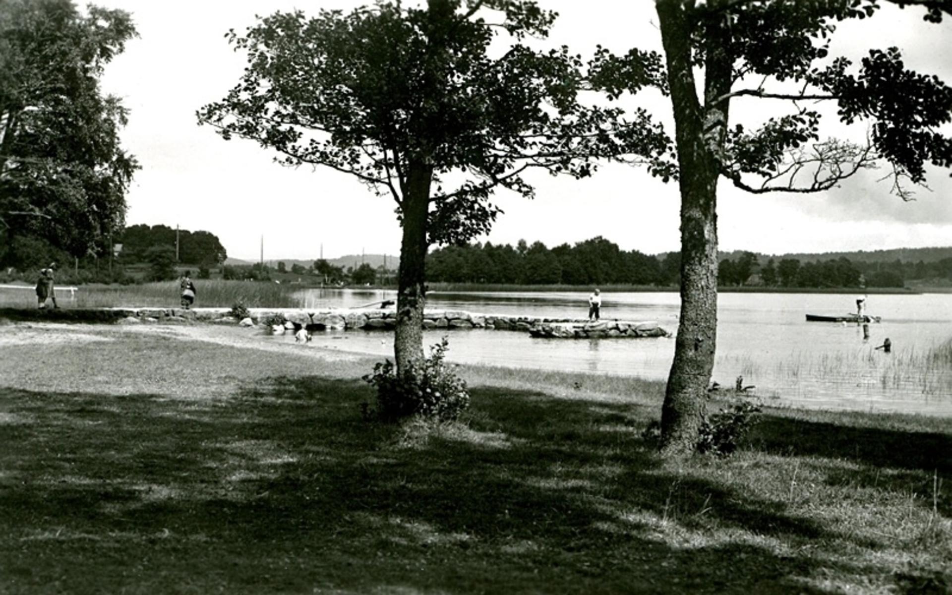 Stretereds badplats omkring 1940.