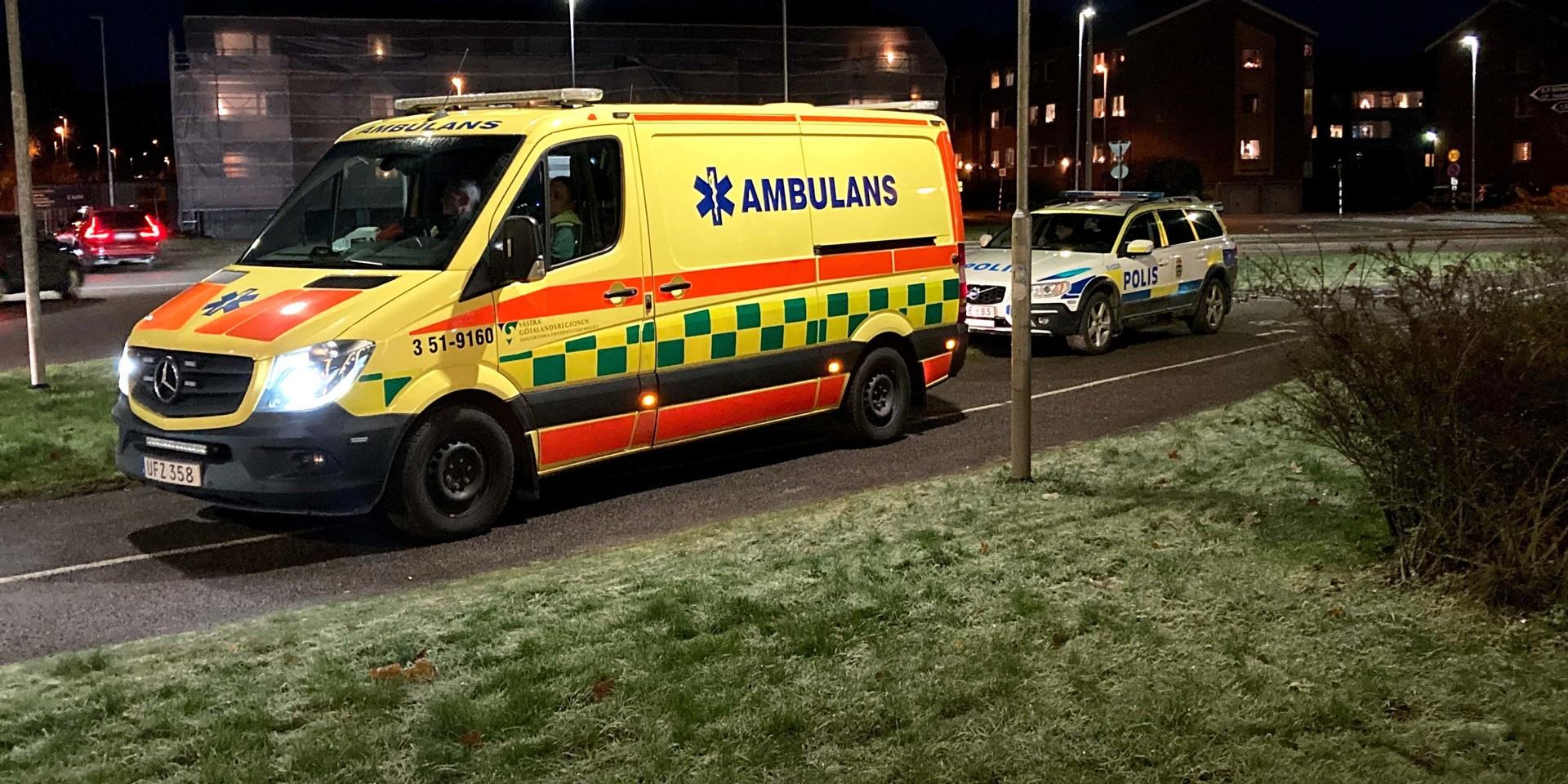 Ambulans och polis är skickade till Bifrostleden efter att en cyklist blivit påkörd av en bil.