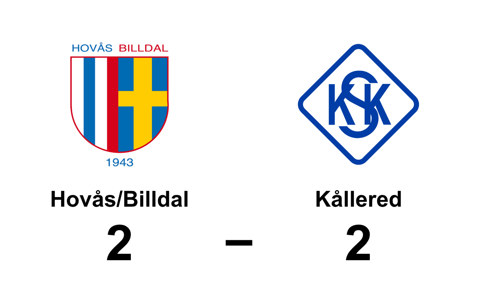 Hovås Billdal IF dam spelade lika mot Kållered SK