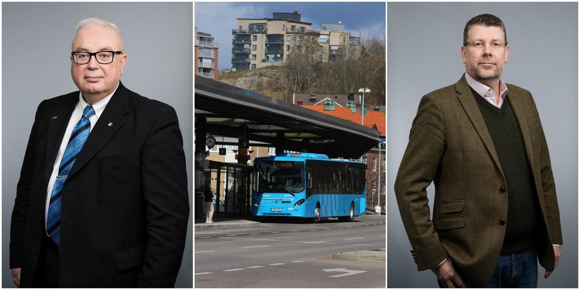 Kristian Vramsten (M) och Adam F Laurén (KD) var inte överens om ungdomarnas busskort. 