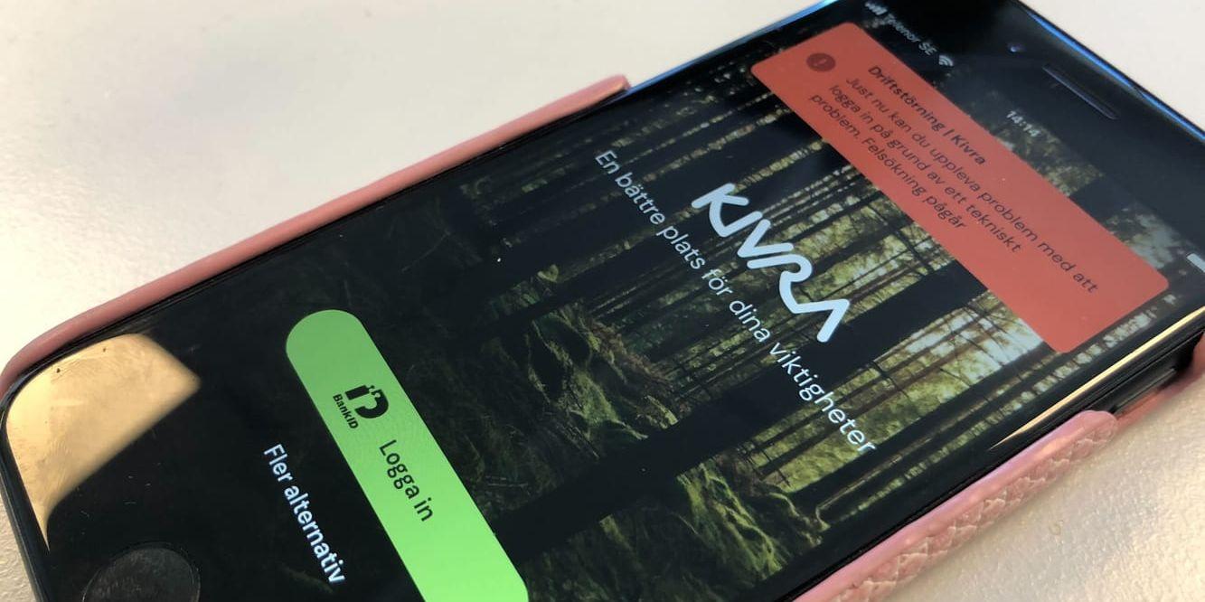 Kivra, en app där man kan få digital post, som brev och fakturor.