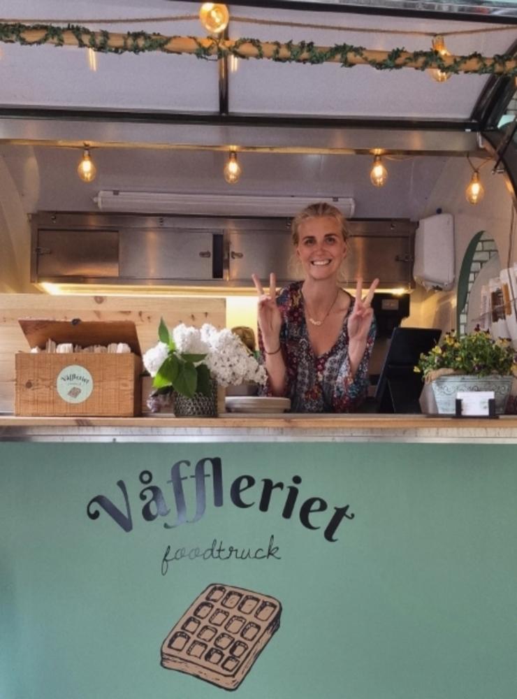 Annie Helander är ägare till Våffleriet.