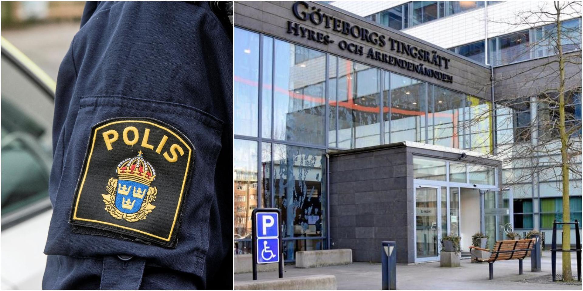 Polis och Göteborgs tingsrätt.
