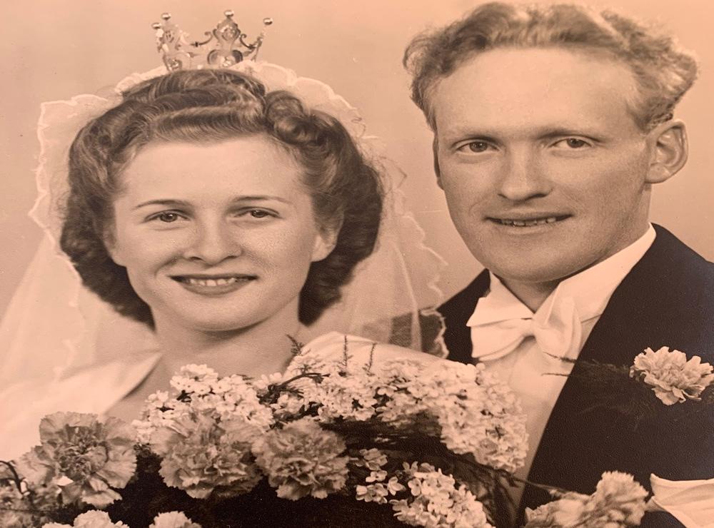 Greta och Ragnar Johansson gifte sig 1945. 