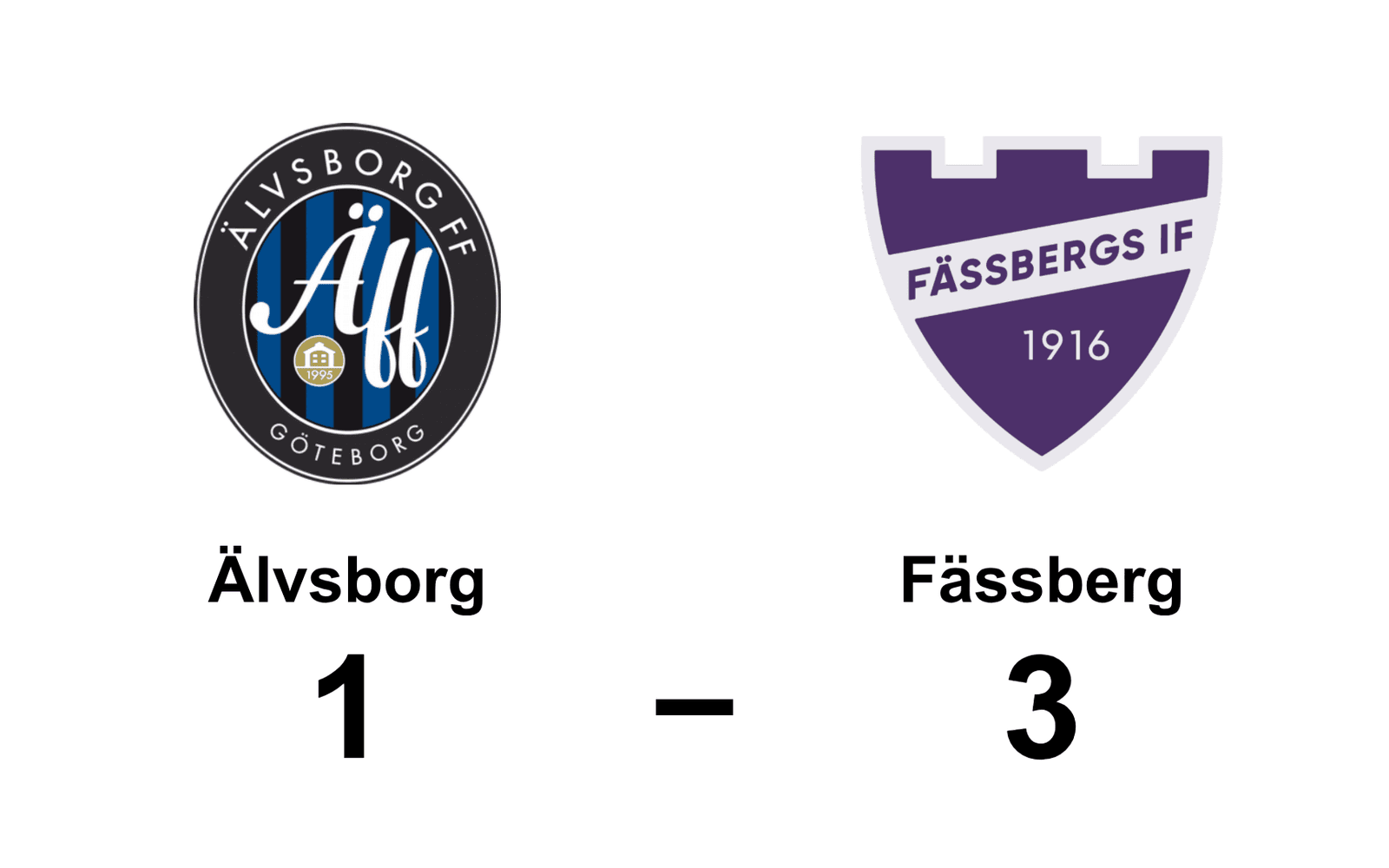 Älvsborg FF förlorade mot Fässbergs IF