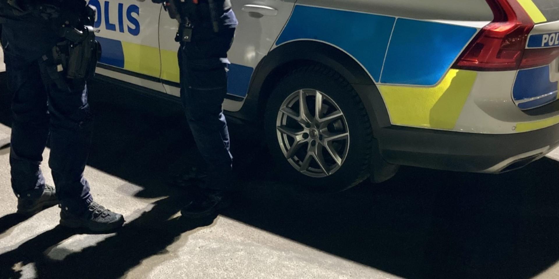 Två män bröt sig in på ett företag på Gödebergsvägen i Lindome sent på söndagskvällen. Polisen sökte efter männen med hundpatrull – men förgäves.