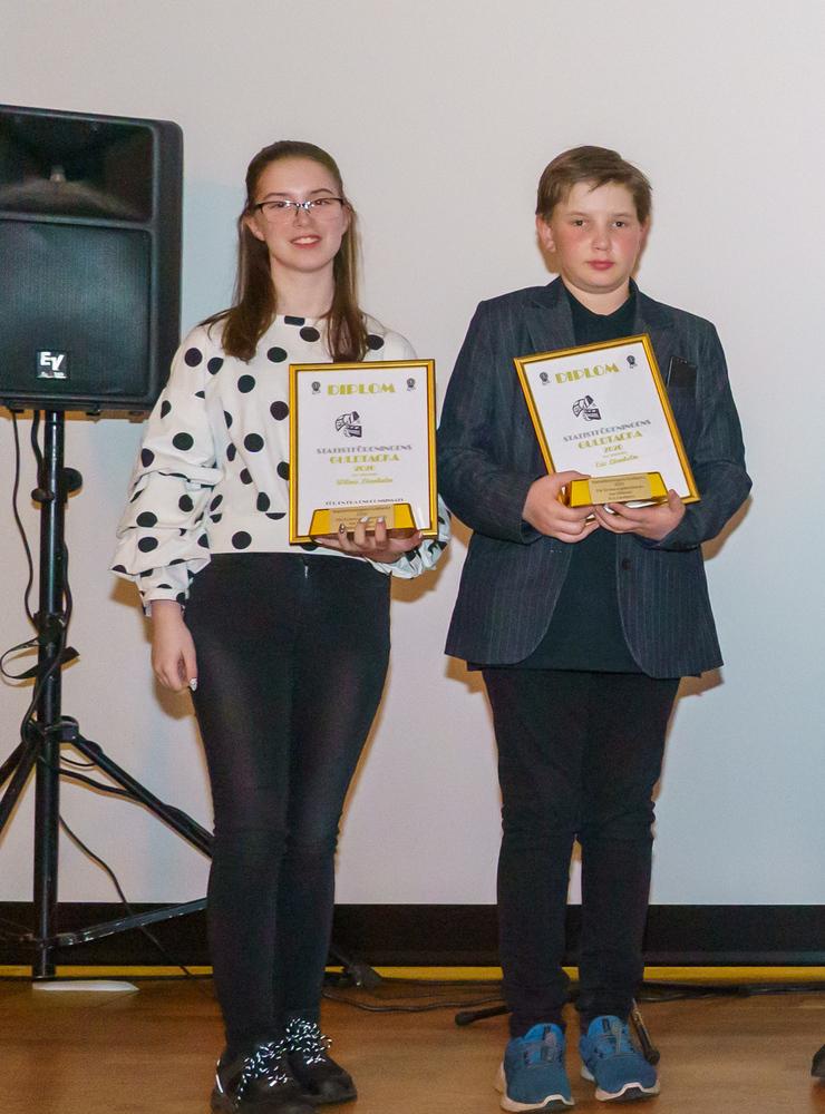 Priset för årets ungdomsstatist gick till både Wilma och Eric Lönnholm. 