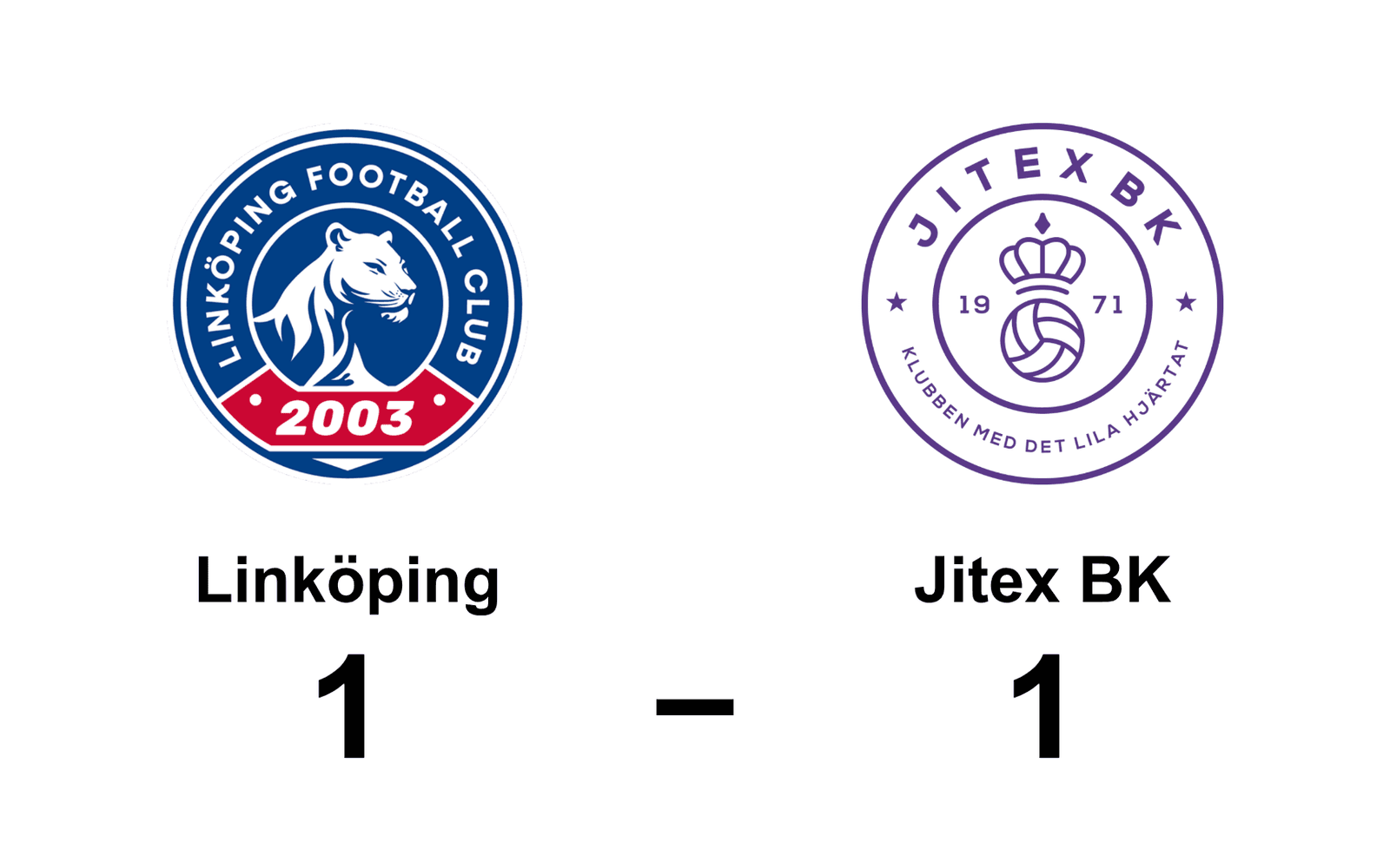 Linköpings FC spelade lika mot Jitex BK