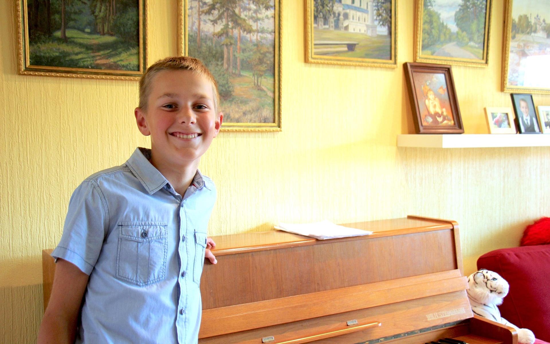 Alexéy Shishkin, 11, har spelat piano hela livet.